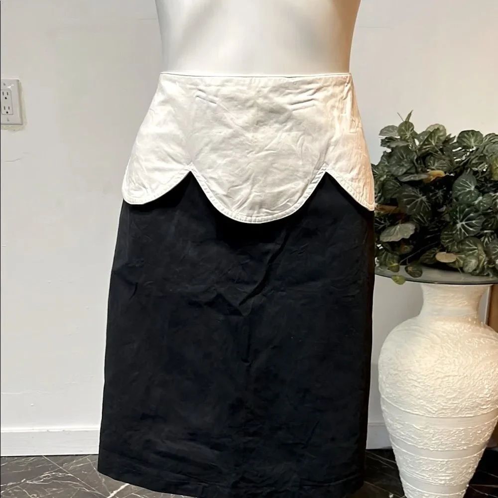 Plesner ParisElegant Asymmetrical Black and White Skirt